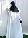 Basic Abaya With Flower Sleeves