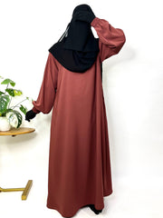 Basic Abaya With Elastic Sleeves