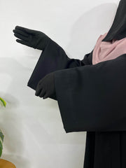 Black Front Open TikTok Abaya