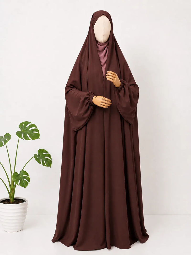 Brown Irani Chadar With Sleeves
