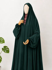 Hunter Green Irani Chadar With Sleeves