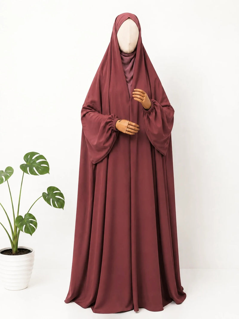 Pecan Irani Chadar With Sleeves