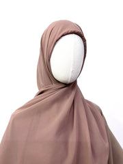 Heavy Chiffon Hijab With Attached Tube Cap