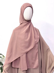 Heavy Chiffon Hijab With Attached Tube Cap