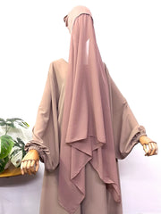 Heavy Chiffon Hijab With Attached Tube Cap