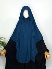 Crystal Blue Flap Round Khimar
