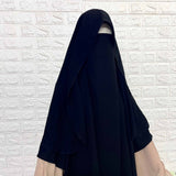 Black Flap Round Khimar