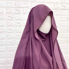 Dusty Mauve Flap Round Khimar