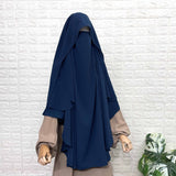 Crystal Blue Flap Round Khimar