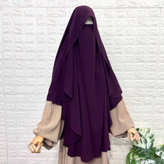 Plum Flap Round Khimar