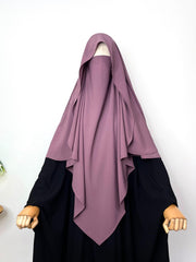 Dusty Mauve Flap Diamond Khimar
