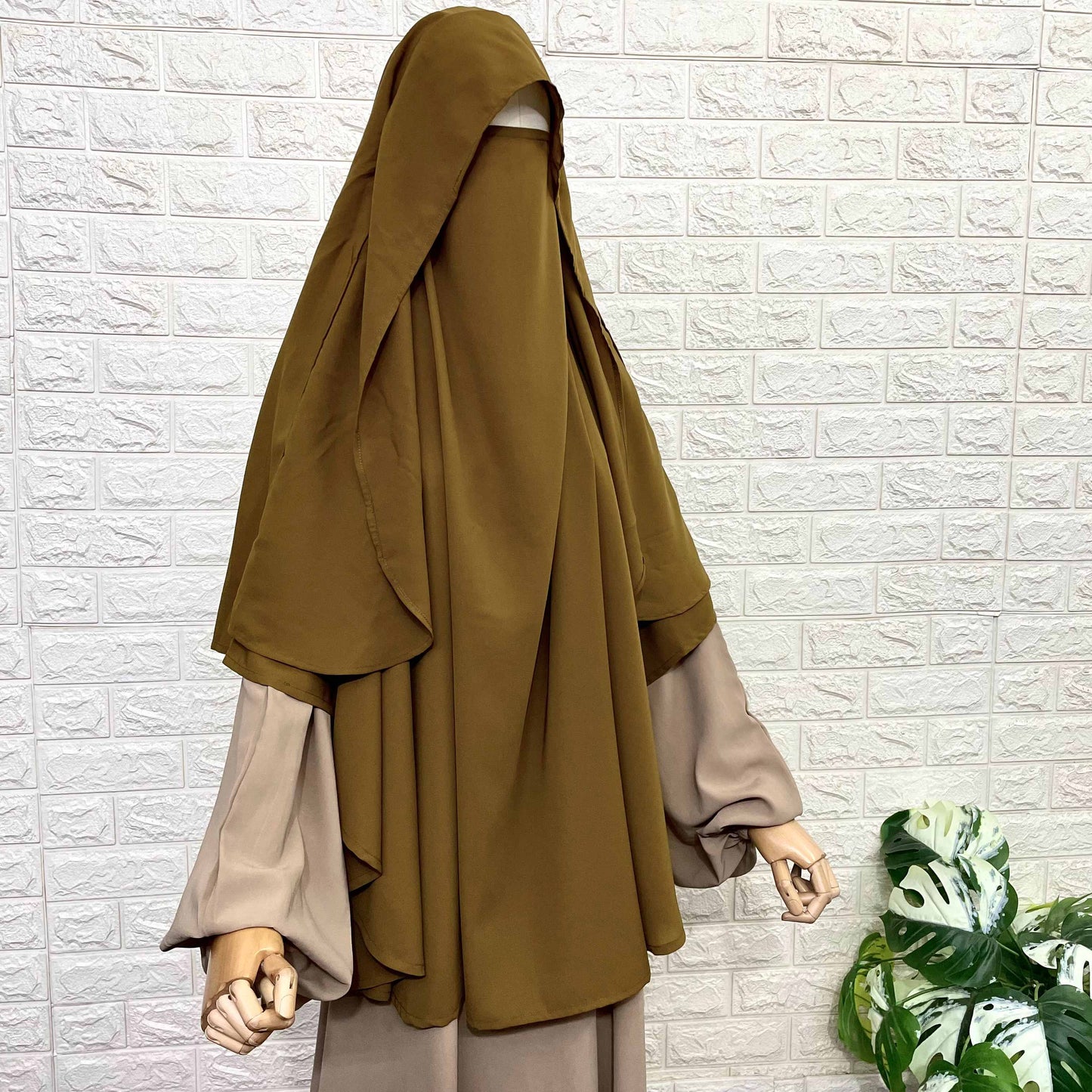Henna Round With Flap Khimar