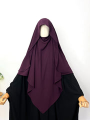 Plum Flap Diamond Khimar