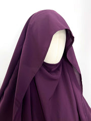 Plum Flap Diamond Khimar