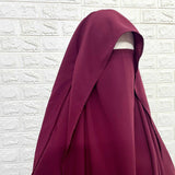 Maroon Flap Round Khimar