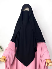 Black Flap Diamond Khimar