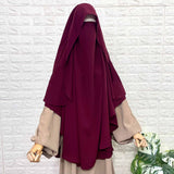 Maroon Flap Round Khimar