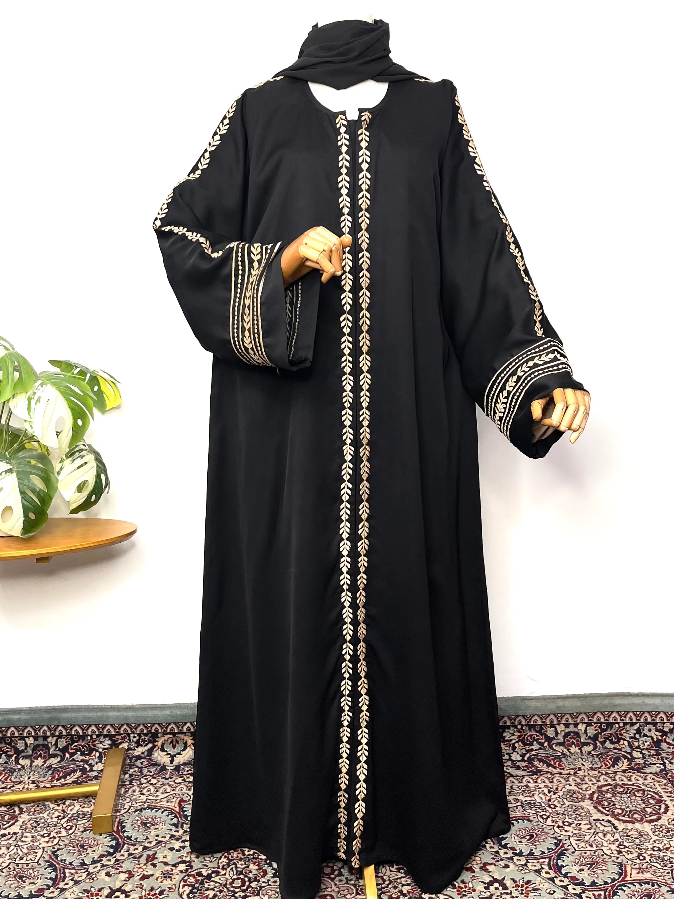 Front open Embroidery Abaya
