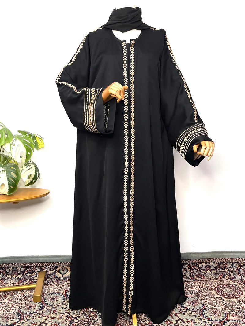 Front open Embroidery Abaya