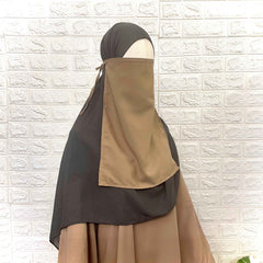 Beige Half Niqab