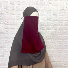 Maroon Half Niqab