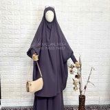 Lavender Two Pc Jilbab With Skirt