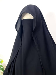 Black Flap Diamond Khimar