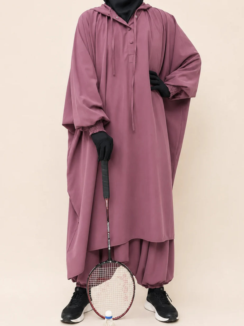 Dusty Mauve Sports Jilbab Set