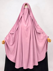 Pastel Pink Awrah Khimar With Flap