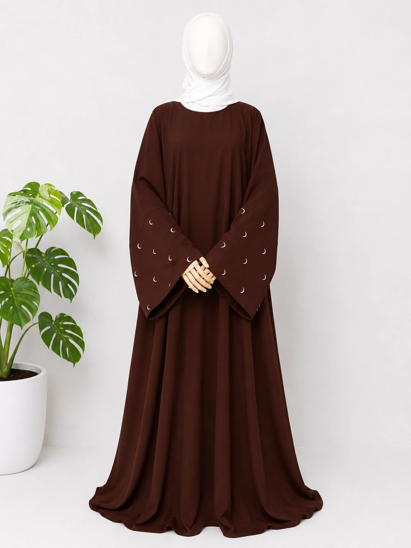 Brown hilal abaya