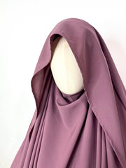 Dusty Mauve Awrah Khimar With Flap