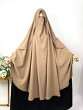 Beige Awrah Khimar With Flap