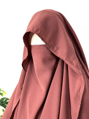 Pecan Awrah Khimar With Flap