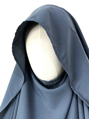 Gray Awrah Khimar With Flap