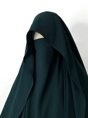 Hunter Green Awrah Khimar With Flap