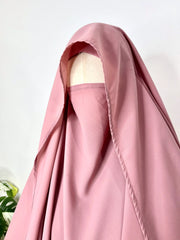Pastel Pink Awrah Khimar With Flap