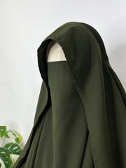 Olive Awrah Khimar With Flap