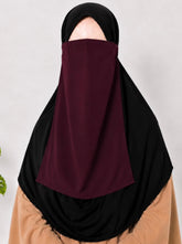 Maroon Half Niqab