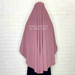 Dusty Mauve Cey Crush Round Khimar