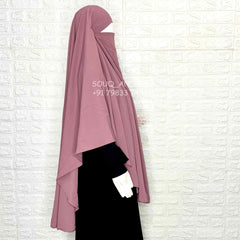 Dusty Mauve Cey Crush Round Khimar