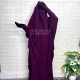 Plum Two Pc Jilbab With Skirt