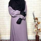 Basic Abaya With Elastic Sleeves