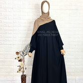 Black Pleats abaya
