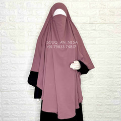 Dusty Mauve Cey Crush Round Khimar