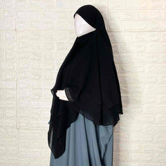 Kaftan Abaya With Three Layers Khimar Set