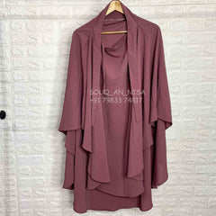 Dusty Mauve Cey Crush Round Khimar