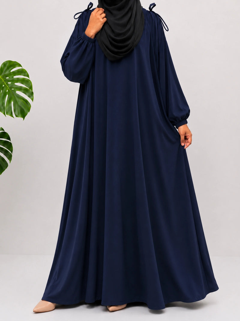 Navy Blue IQRA String Abaya