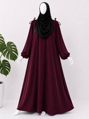 Maroon IQRA String Abaya