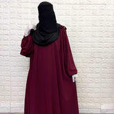 Maroon IQRA String Abaya