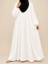 White IQRA String Abaya